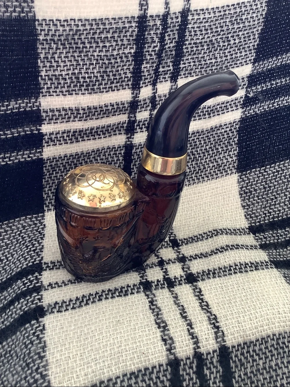 Avon American Eagle Stamped Shaped Collectors Edition Bottle